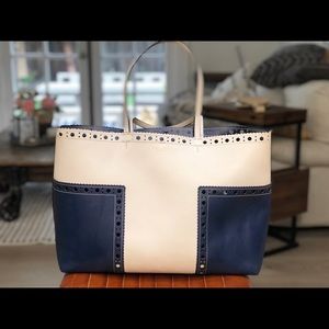 Tory Burch Block T tote brogue